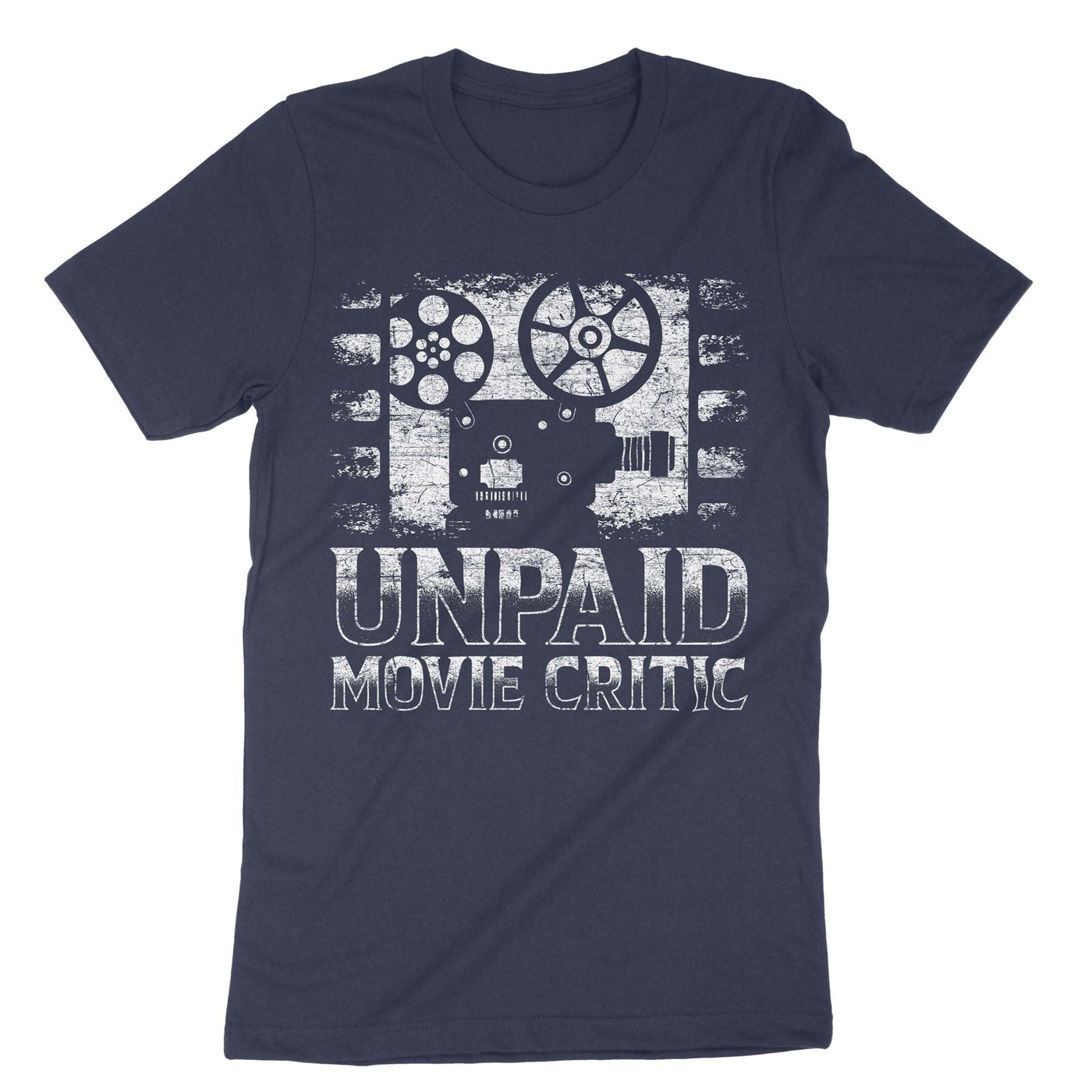 Navy Unpaid Movie Critic T-Shirt#color_navy