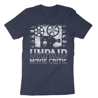 Navy Unpaid Movie Critic T-Shirt#color_navy