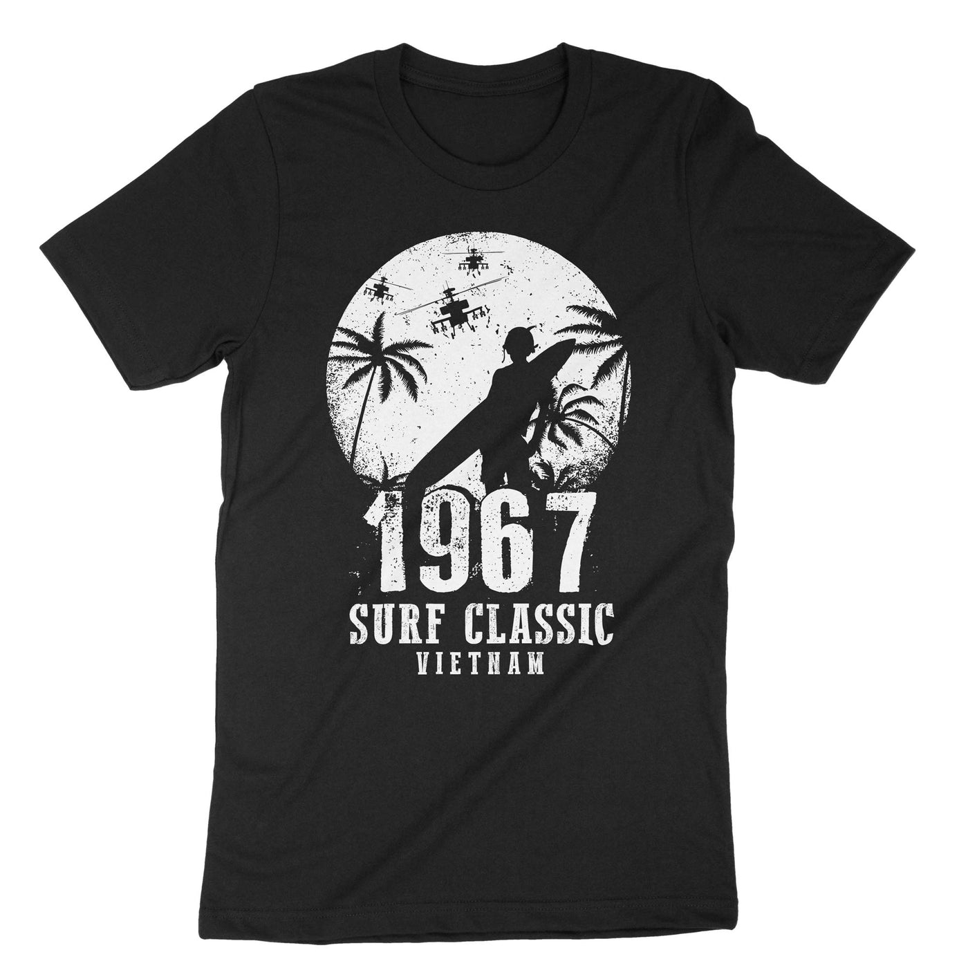 Black 1967 Surf Classic Vietnam T-Shirt#color_black