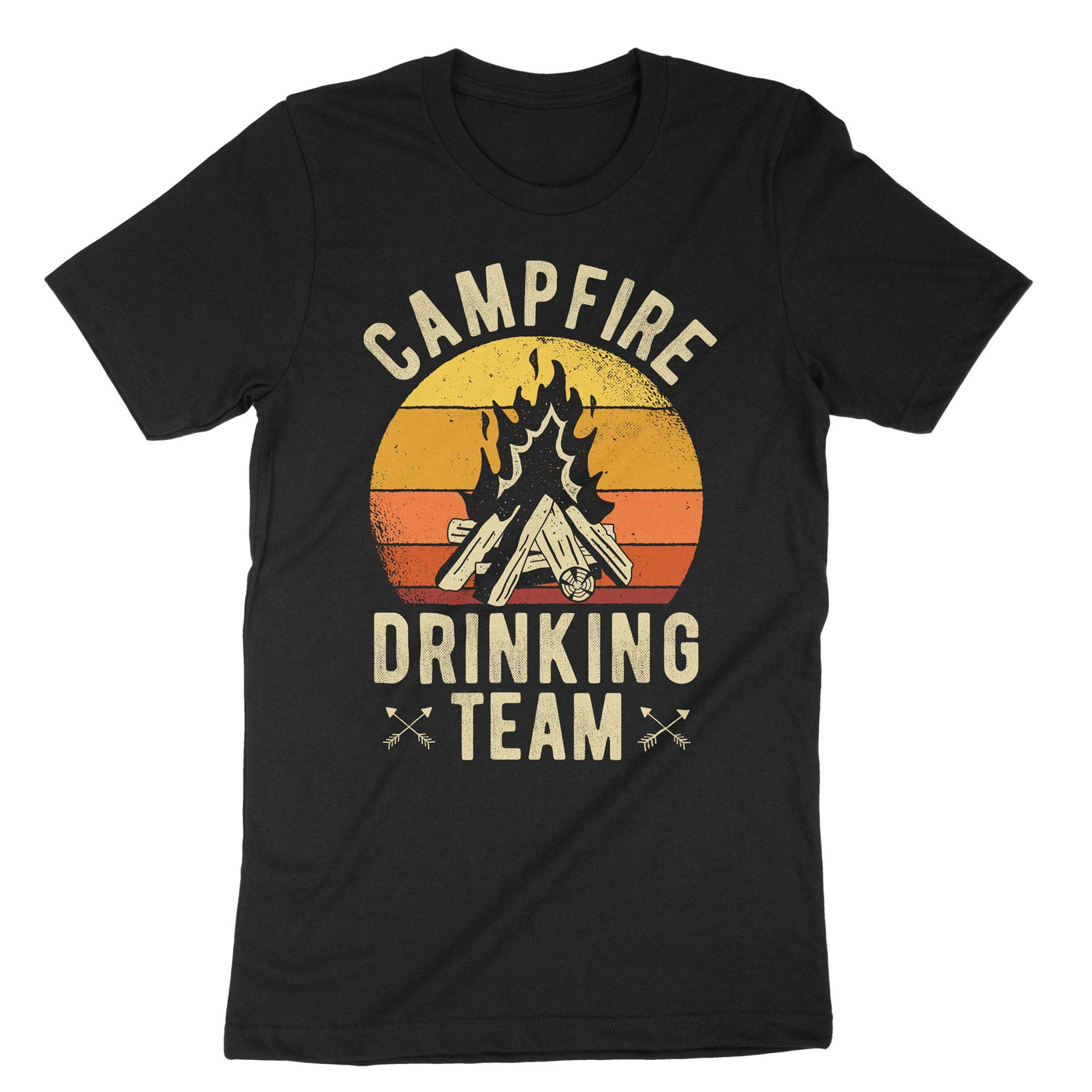 Black Campfire Drinking Team T-Shirt#color_black