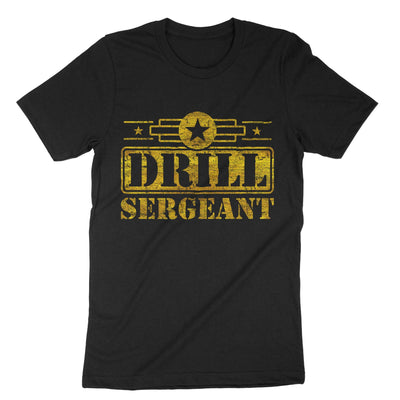 Black Drill Sergeant Military T-Shirt#color_black