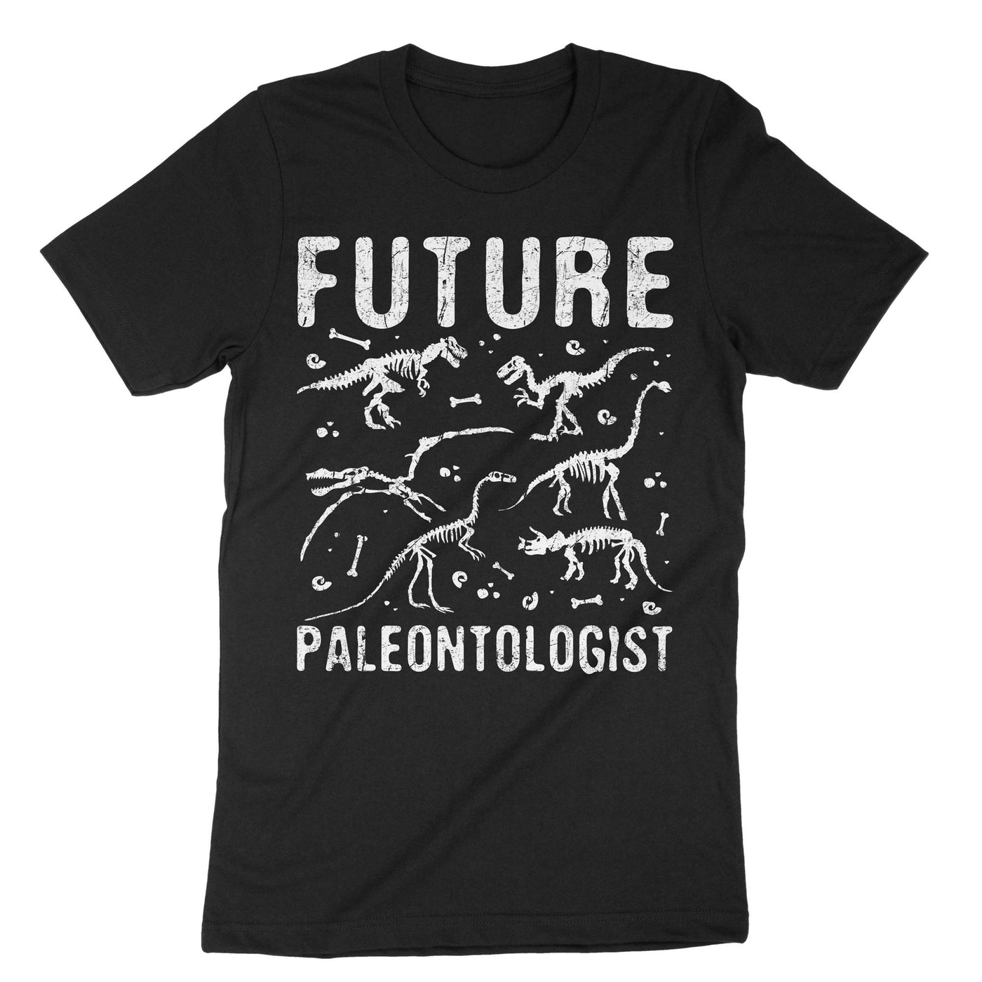 Black Future Paleontologist T-Shirt#color_black