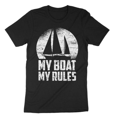 Black My Boat My Rules T-Shirt#color_black