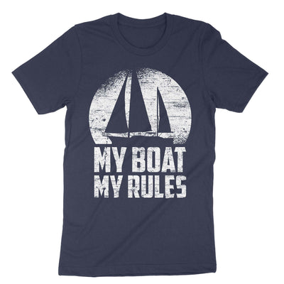 Navy My Boat My Rules T-Shirt#color_navy