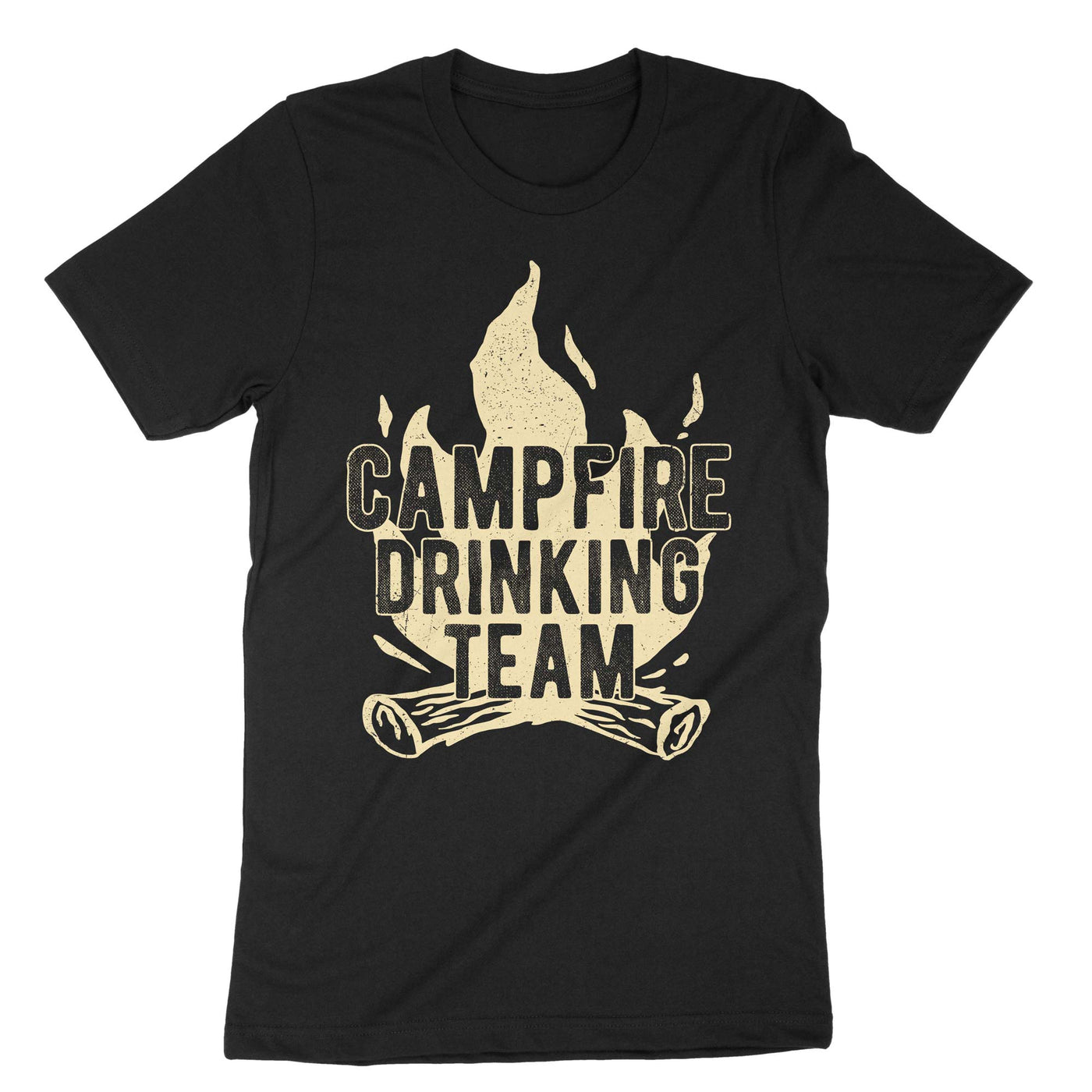 Black Campfire Drinking Team T-Shirt#color_black