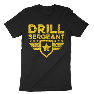 Black Drill Sergeant Military T-Shirt#color_black