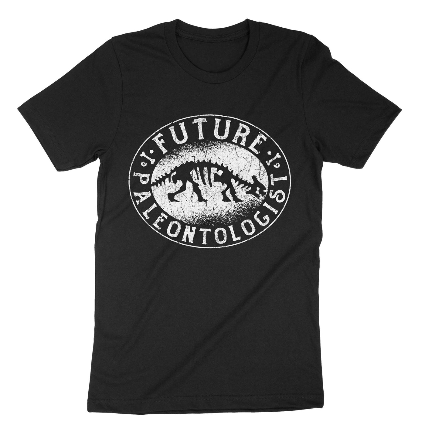 Black Future Paleontologist T-Shirt#color_black