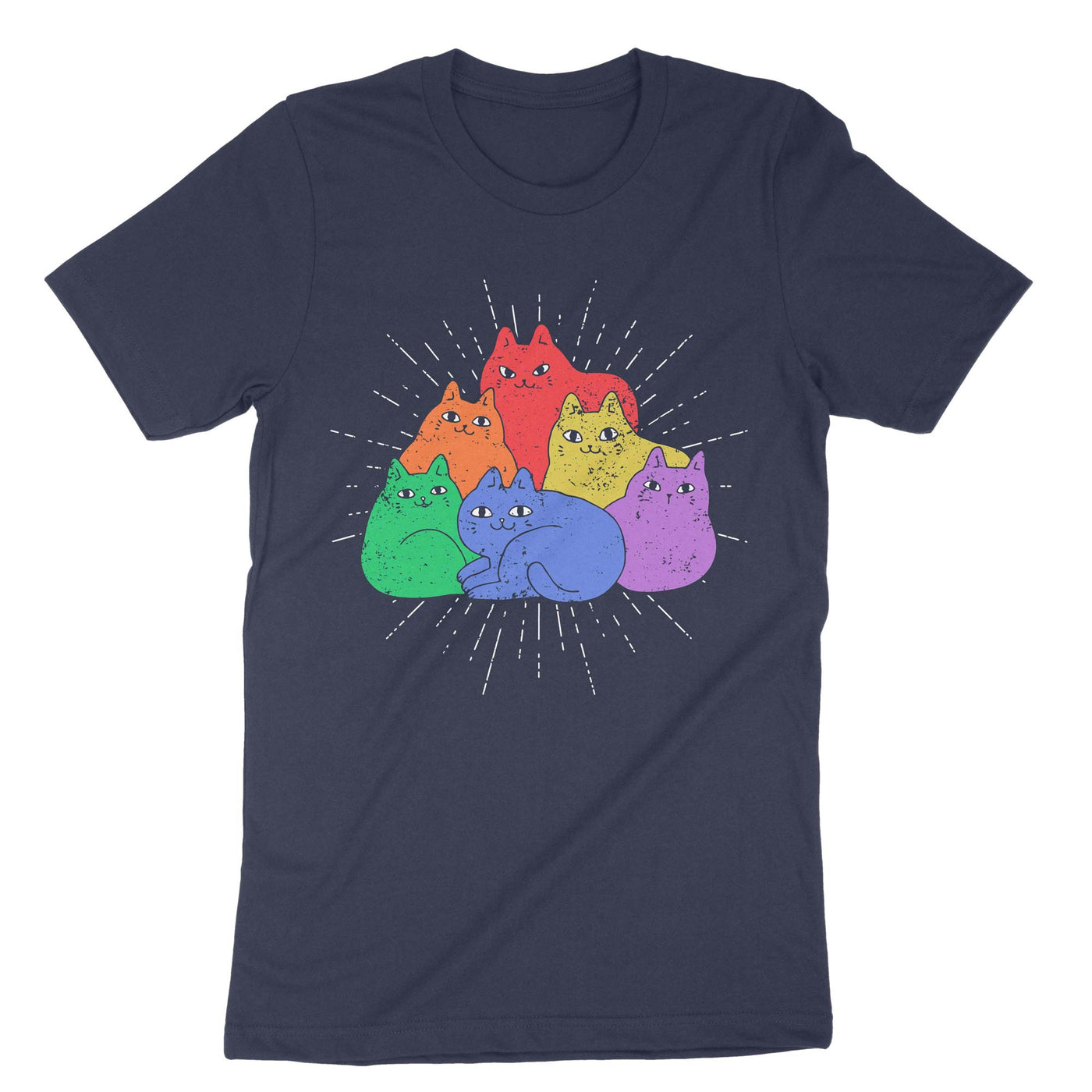 Navy Gaypridecats T-Shirt#color_navy