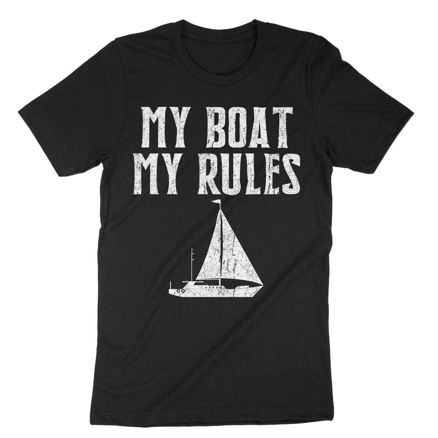 Black My Boat My Rules T-Shirt#color_black