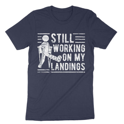Navy Still Working On My Landings T-Shirt#color_navy