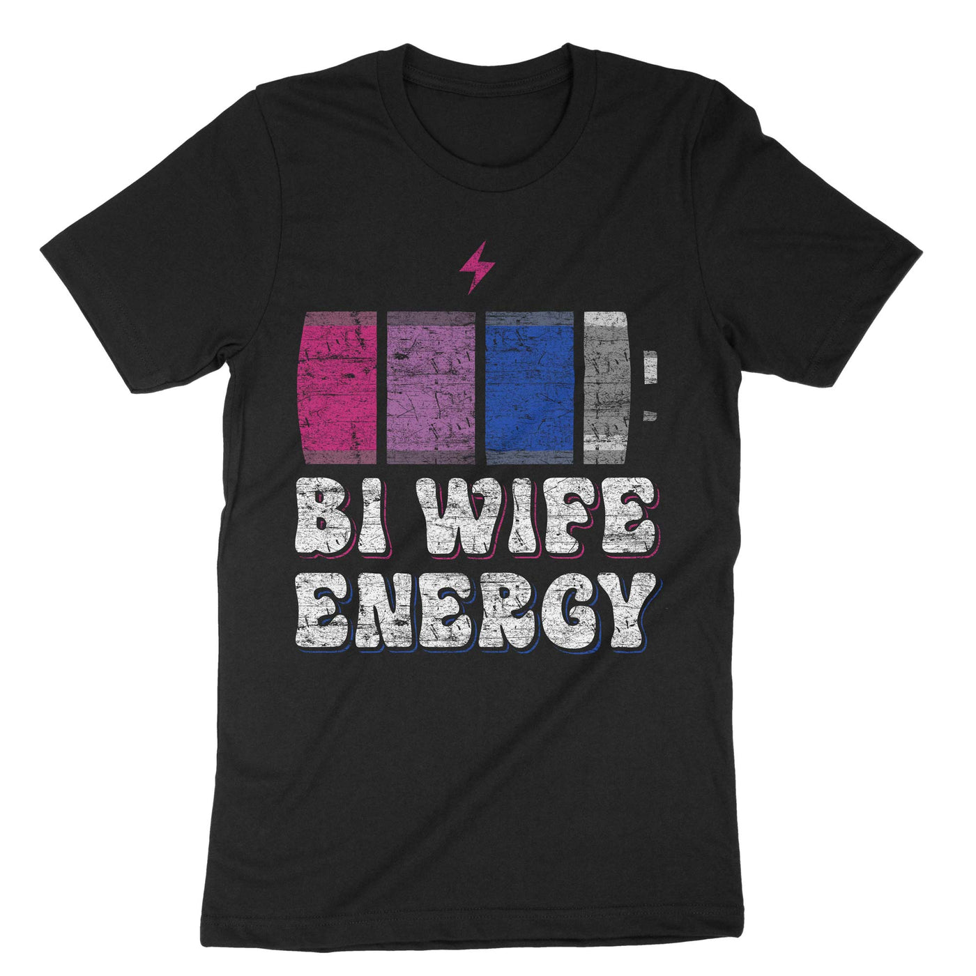 Black Bi Wife Energy T-Shirt#color_black