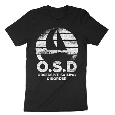 Black OSD Obsessive Sailing Disorder T-Shirt#color_black