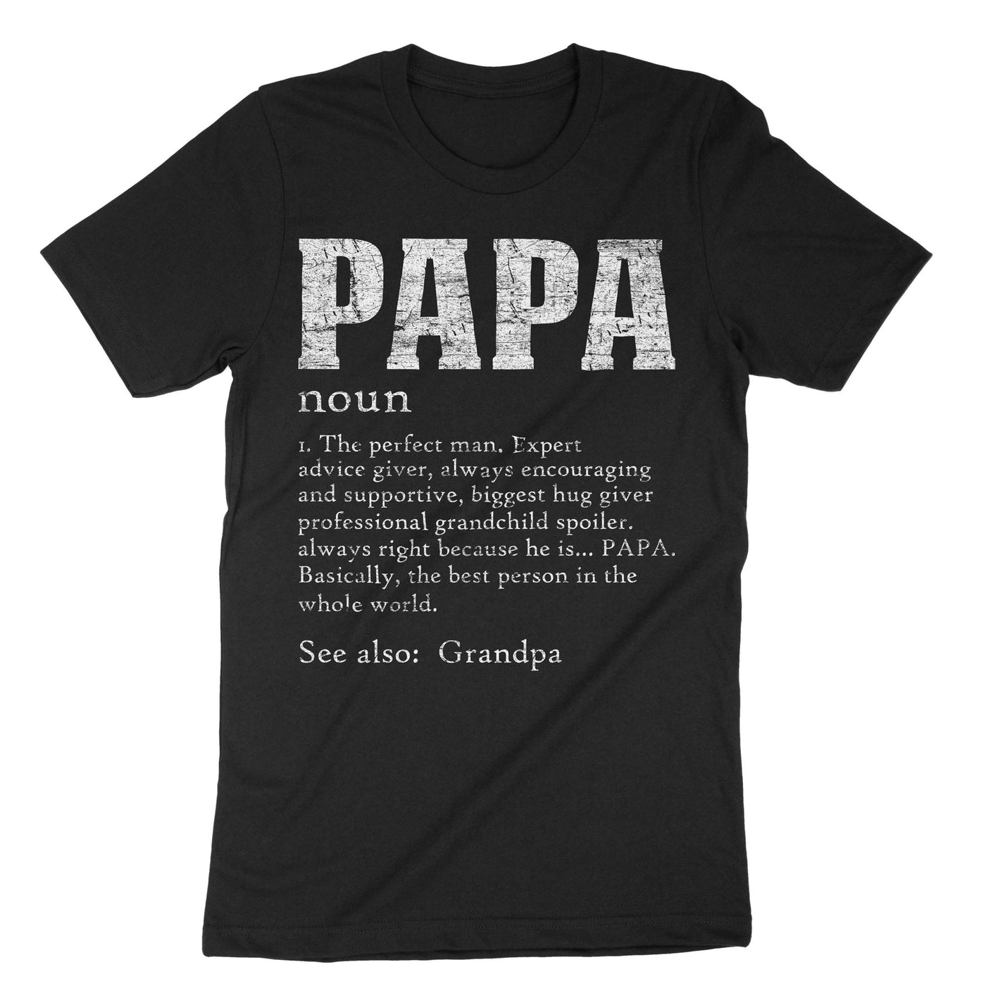 Black Papa The Perfect Man T-Shirt#color_black