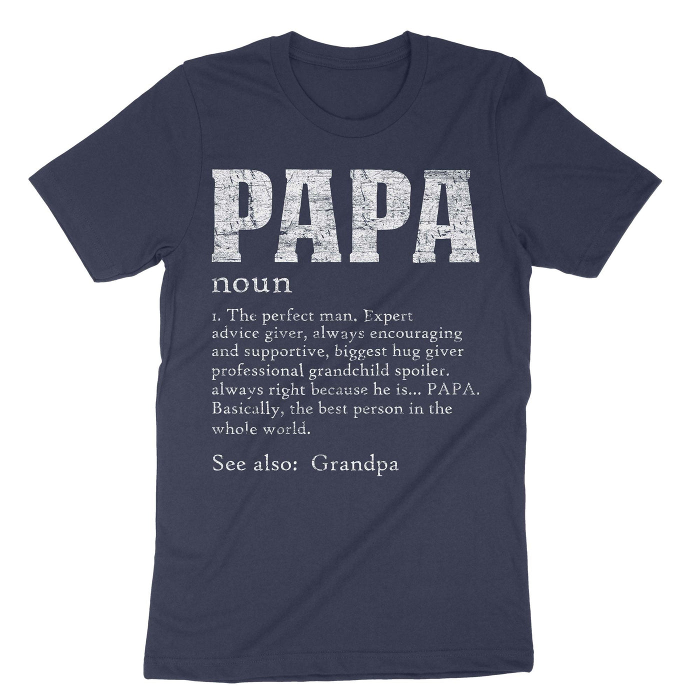Navy Papa The Perfect Man T-Shirt#color_navy
