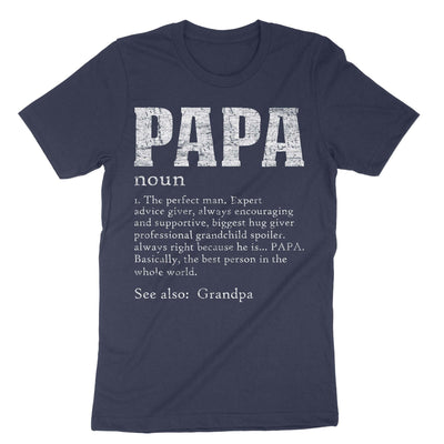Navy Papa The Perfect Man T-Shirt#color_navy