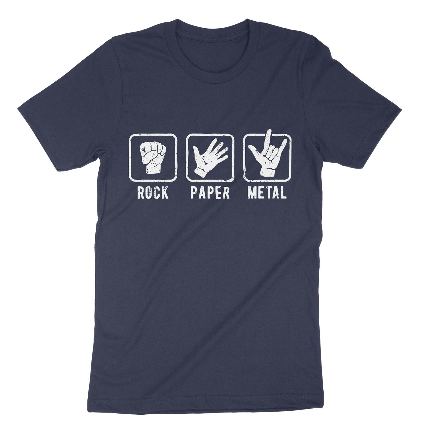 Navy Rock Paper Metal T-Shirt#color_navy