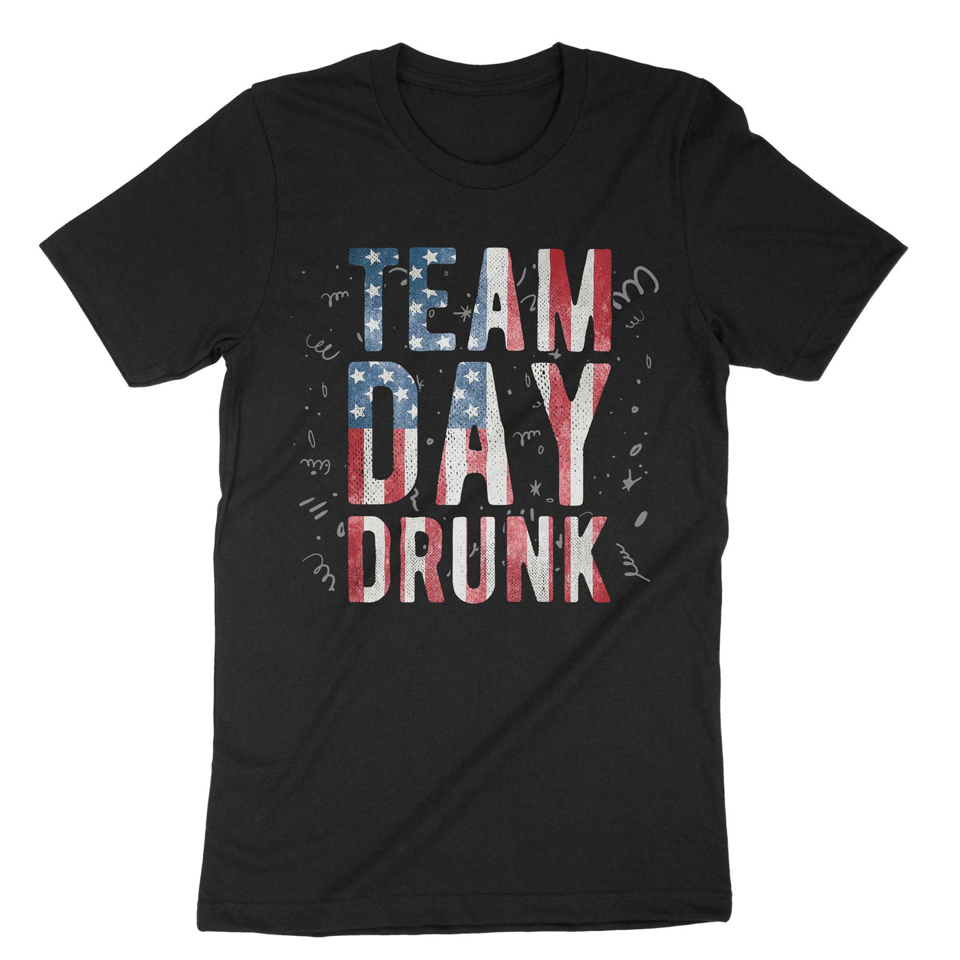 Black Team Day Drunk Usa 4th July T-Shirt#color_black