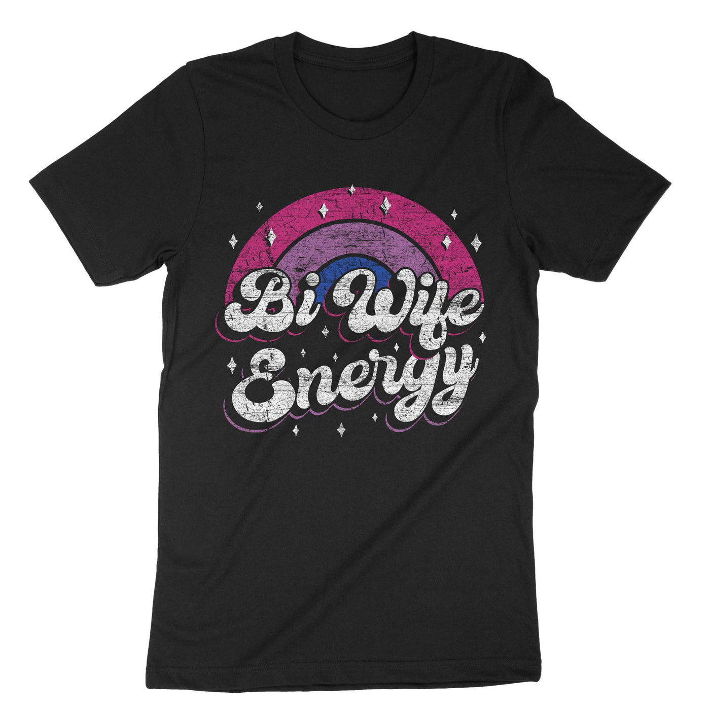 Black Bi Wife Energy T-Shirt#color_black