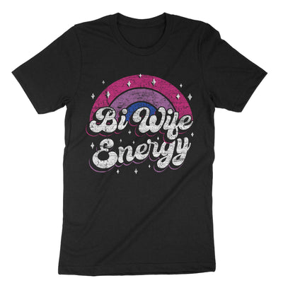 Black Bi Wife Energy T-Shirt#color_black