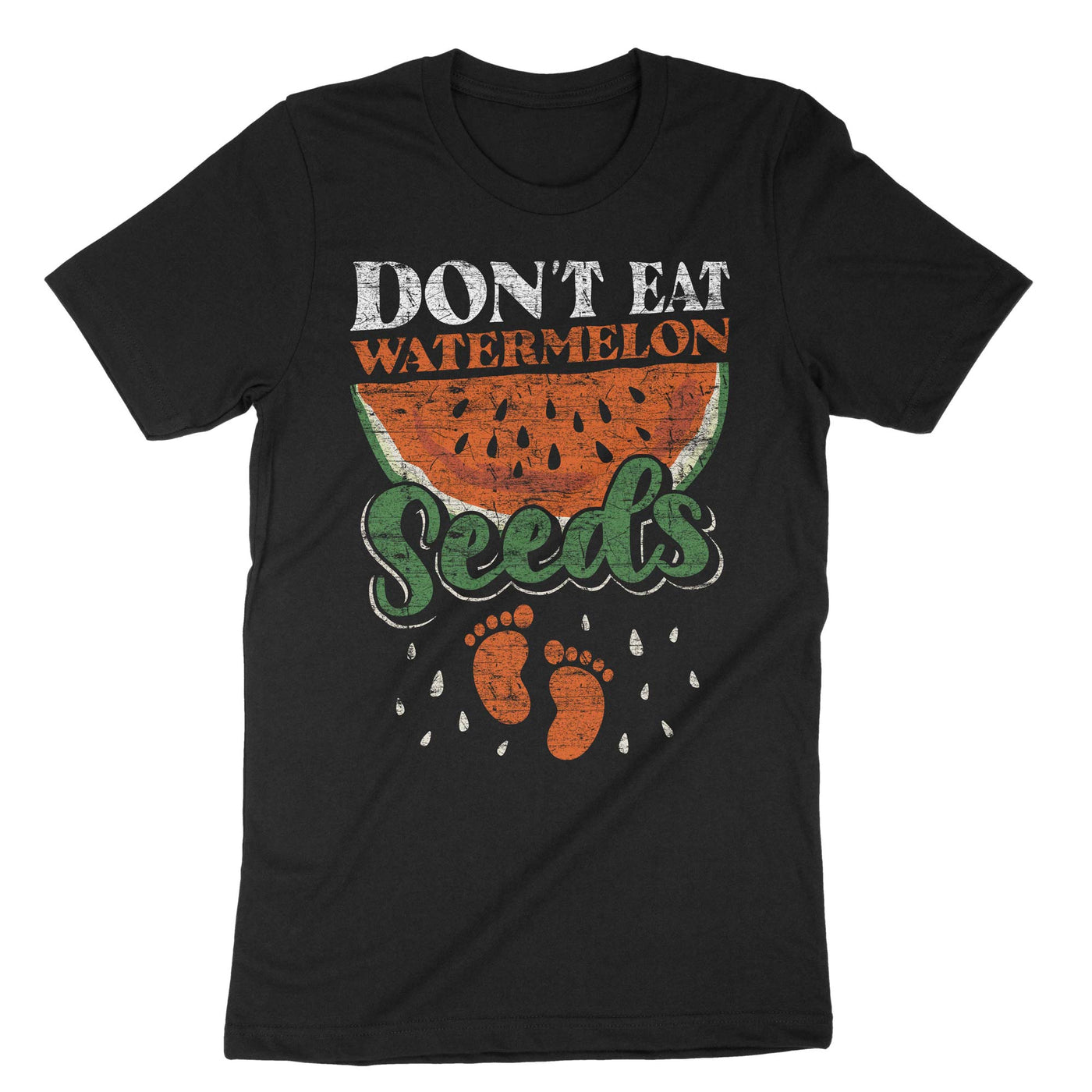 Black Dont Eat Watermelon Seeds T-Shirt#color_black