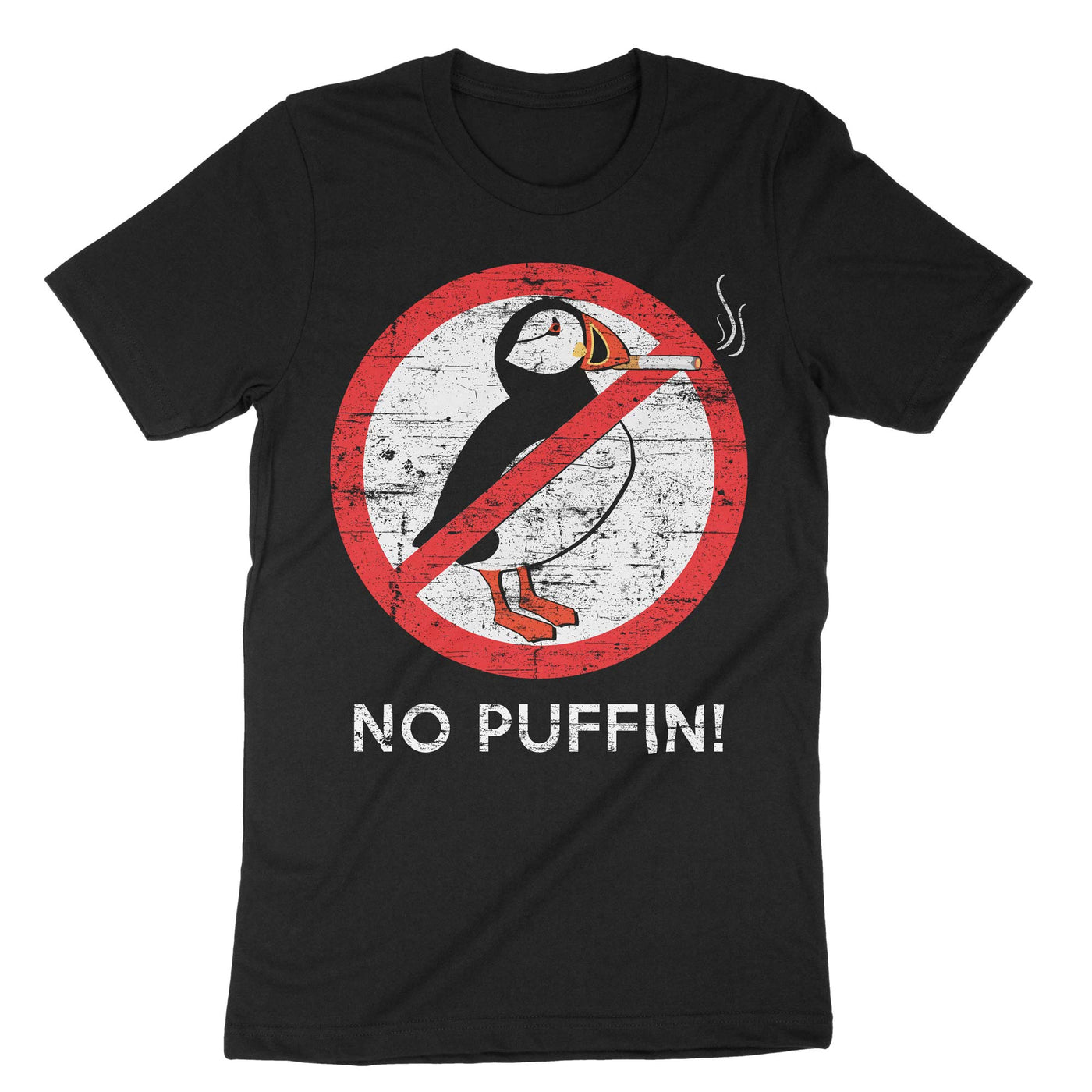 Black No Puffin T-Shirt#color_black