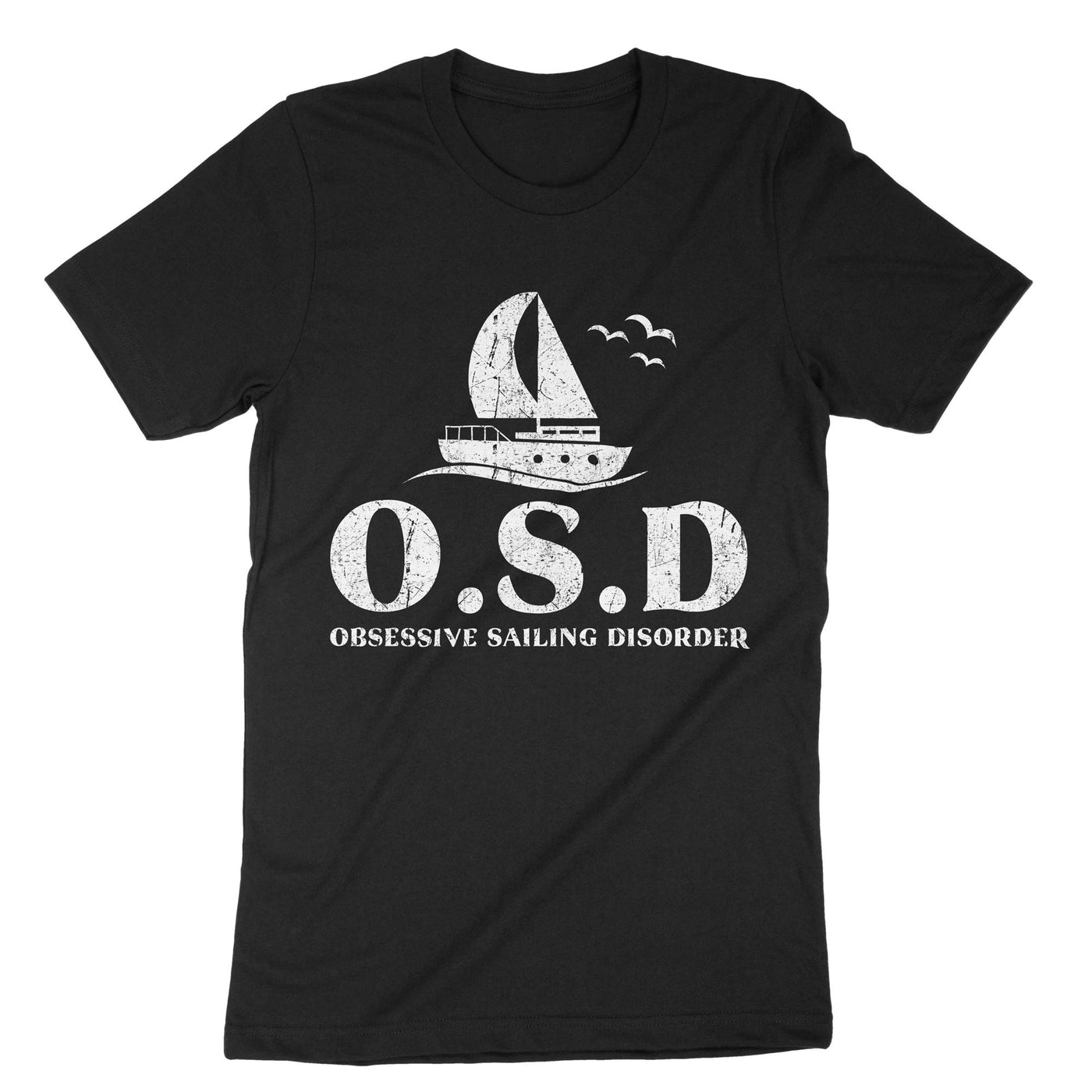 Black OSD Obsessive Sailing Disorder T-Shirt#color_black