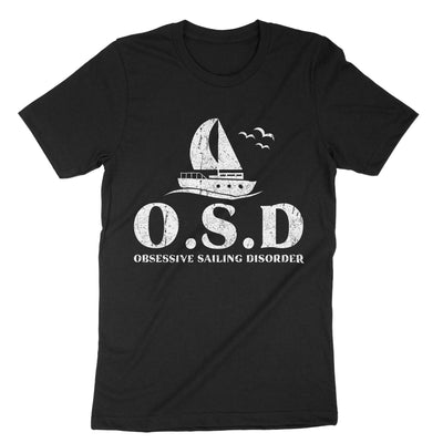 Black OSD Obsessive Sailing Disorder T-Shirt#color_black