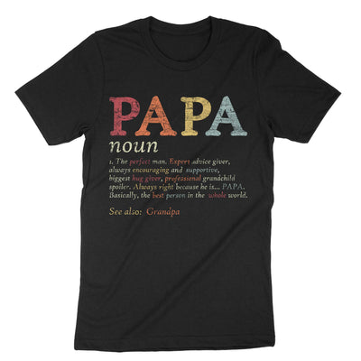 Black Papa The Perfect Man T-Shirt#color_black