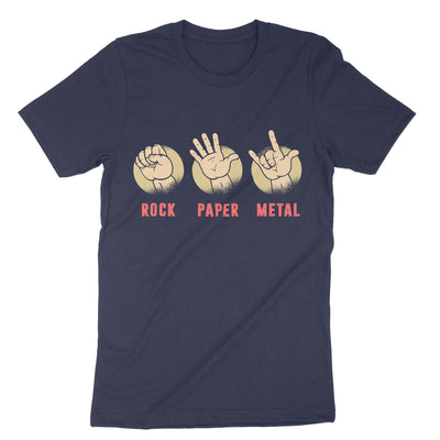 Navy Rock Paper Metal T-Shirt#color_navy