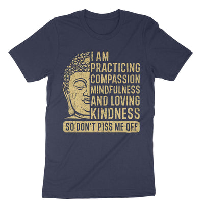 Navy I Am Practicing Compassion T-Shirt#color_navy