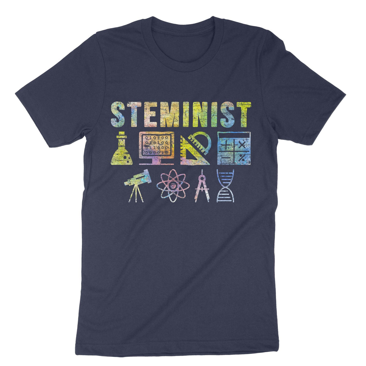 Navy Steminist Science Technology Engineering Math T-Shirt#color_navy