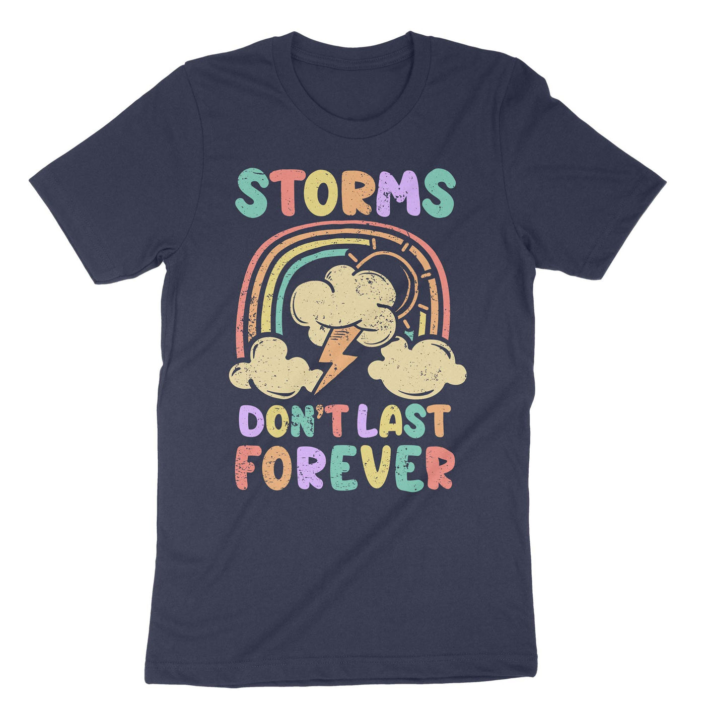 Navy Storms Dont Last Forever T-Shirt#color_navy