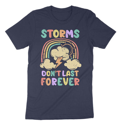 Navy Storms Dont Last Forever T-Shirt#color_navy